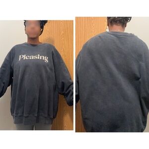 Pleasing Men's Crewneck Sweater - Charcoal Black